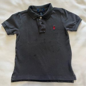 Polo By Ralph Lauren The Iconic Picke Toddler Polo Shirt 4T - Charcoal Gray
